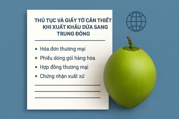 xuất khẩu dừa sang trung đông